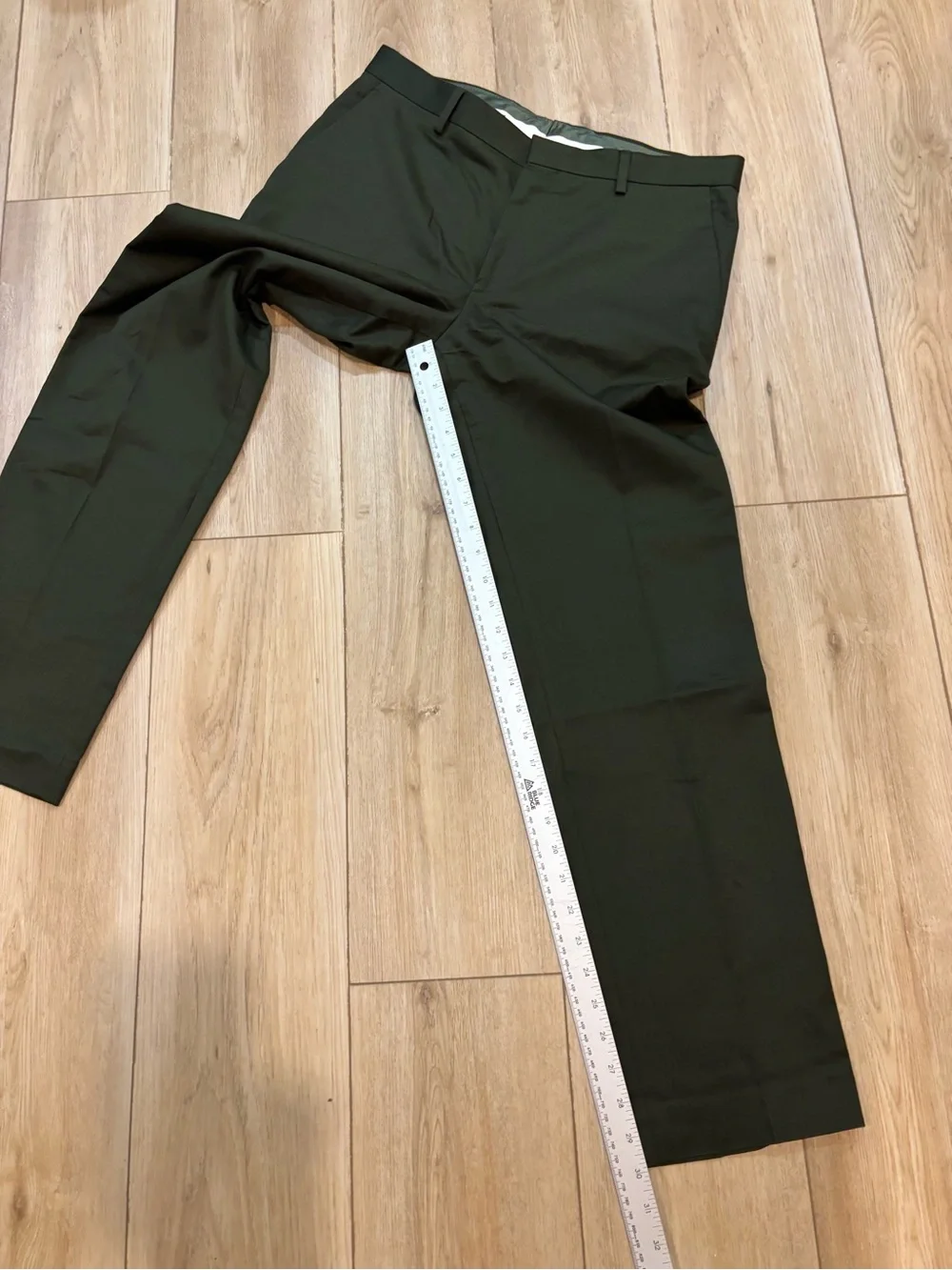 J Crew Ludlow Pants Men's 34x30 Italian Duca Visconti Fabric Green Cotton Nice